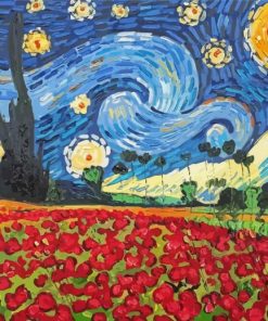 Van Gogh Poppy Field Paint By Numbers