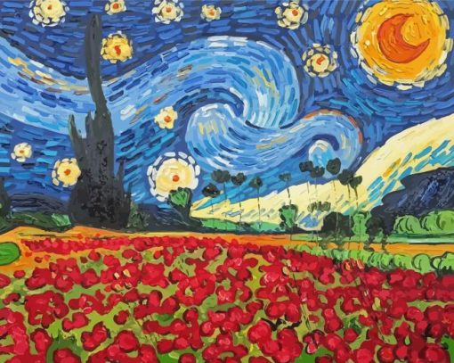 Van Gogh Poppy Field Paint By Numbers