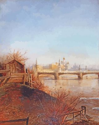 View Of The Moscow Kremlin Savrasov Paint By Numbers