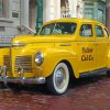 Vintage Yellow Taxi Cab Paint By Numbers