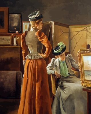 Visit To The Studio By Alfred Stevens Paint By Numbers