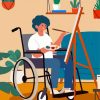 Wheelchair Artist Boy Paint By Numbers