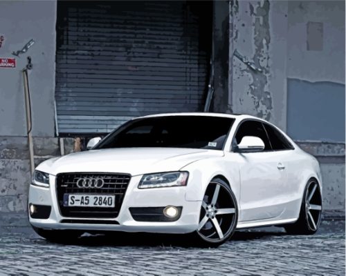 White Audi S5 Paint By Numbers