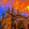 Wonderful Sunset At Mount Tibidabo Paint By Numbers