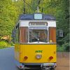 Yellow Streetcar On Road Paint By Numbers