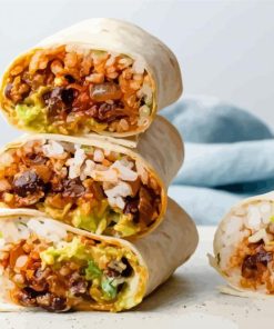 Aesthetic Burrito Food Paint By Numbers