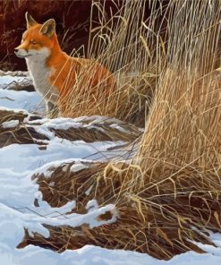 Aesthetic Fox Snow Paint By Numbers