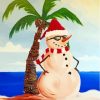 Aesthetic Snowman Palm Tree Paint By Numbers