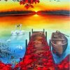 Aesthetic Autumn Boat Paint By Numbers