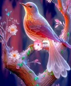 Aesthetic Floral Bird Paint By Numbers