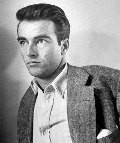 Black And White Montgomery Clift Actor Paint By Numbers