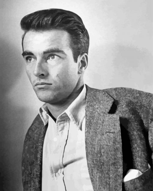 Black And White Montgomery Clift Actor Paint By Numbers