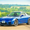 Blue Mazda Rx7 Paint By Numbers