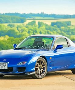 Blue Mazda Rx7 Paint By Numbers