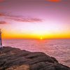 Cape Spear With Sunset Seascape Paint By Numbers