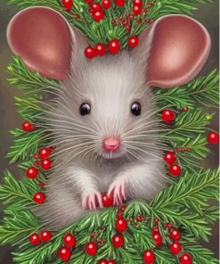 Christmas Mouse Paint By Numbers