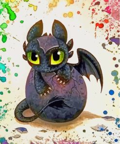 Cool Baby Toothless Paint By Numbers