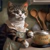 Cute Cat Cooking Paint By Numbers