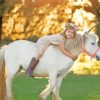 Cute Child On Horse Paint By Numbers