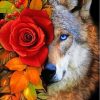 Floral Wolf Paint By Numbers