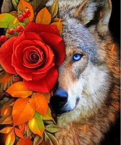 Floral Wolf Paint By Numbers