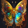 Golden Butterfly Paint By Numbers