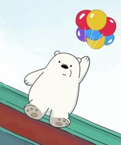 Ice Bear And Balloons Paint By Numbers