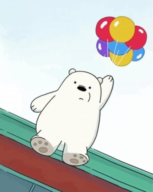 Ice Bear And Balloons Paint By Numbers