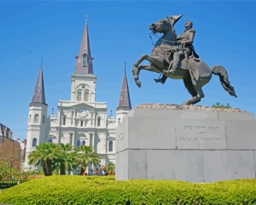 Jackson Square In New Orleans Paint By Numbers