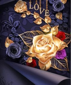 Love And Flower Paint By Numbers