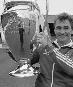 Monochrome Brian Clough Paint By Numbers