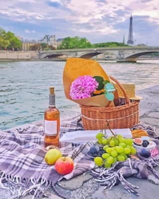 Picnic In Paris France Paint By Numbers