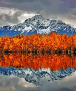 Pioneer Peak Fall Landscape Paint By Numbers