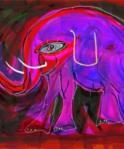 Purple Elephant Anthony Hopkins Art Paint By Numbers