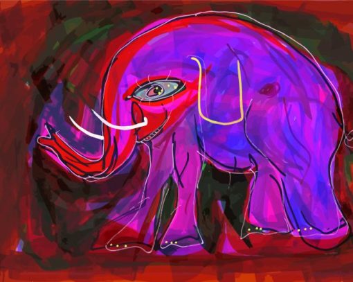 Purple Elephant Anthony Hopkins Art Paint By Numbers