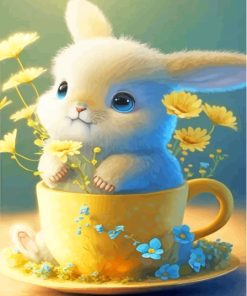 Rabbit In A Mug Paint By Numbers