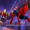 Spider Man And Iron Man New York Paint By Numbers