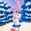 Stellalou Rabbit In Snow Paint By Numbers