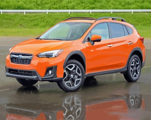 Subaru Crosstrek Orange Car Paint By Numbers