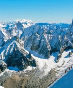 The Alps In France And The Mont Blanc Paint By Numbers