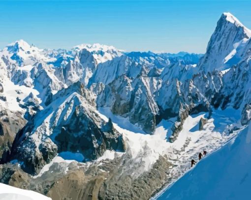 The Alps In France And The Mont Blanc Paint By Numbers