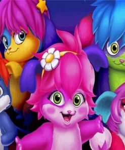 The Popples Characters Paint By Numbers