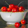 Vintage Bowl Of Cherries Paint By Numbers