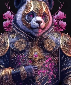 Warrior Panda Bear Paint By Numbers