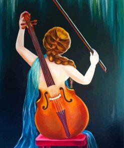 Woman Double Bass Paint By Numbers