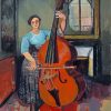 Woman With Double Bass Paint By Numbers