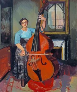 Woman With Double Bass Paint By Numbers