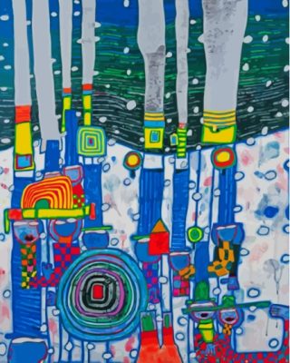 944 Blue Blues By Hundertwasser Paint By Numbers