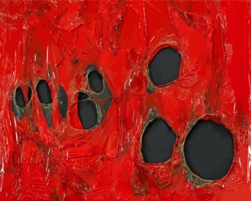 Alberto Burri Red Plastic Paint By Numbers