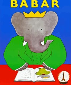 Babar Elephant Cartoon Paint By Numbers